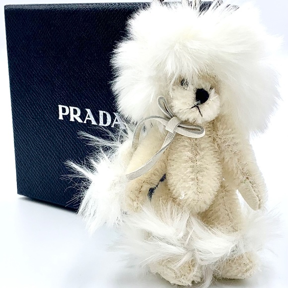 PRADA Mohair Snow Queen Bear keyring/bag charm - Picture 3 of 8